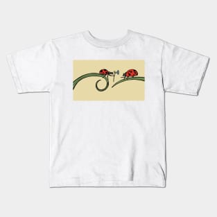 Ladybug Lovers Share a Flower Kids T-Shirt
